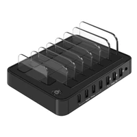 s760 universal 7 port usb charging station usb charger charging dock with 60w power adapter for tablets smartphones