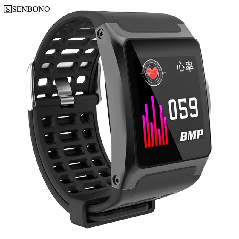 

Смарт-часы SENBONO для телефона, фитнес-трекер с функцией измерения кровяного давления и пульса в режиме реального времени с большим временем о...
