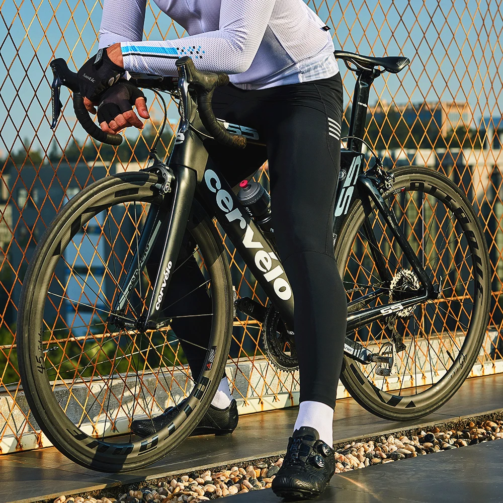 

Брюки Santic мужские велосипедные, длинные штаны с подушкой для езды на горном велосипеде, уличные спортивные Светоотражающие Азиатские разме...