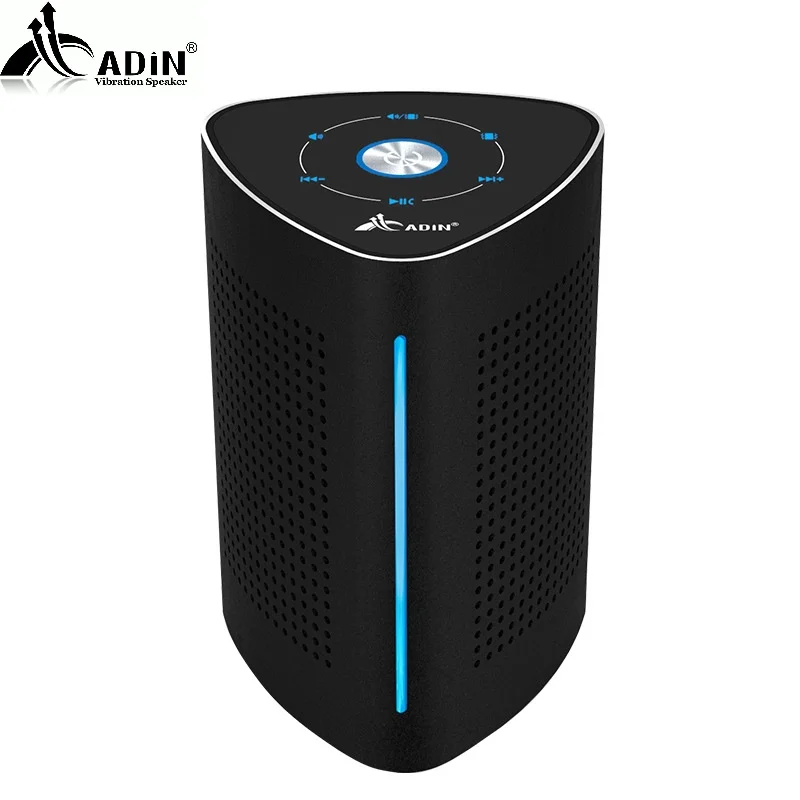 36 Вт портативный динамик NFC Беспроводной с вибрацией и bluetooth динамик s ADIN V8 золотой черный резонансный стерео 3D HiFi сенсорный сабвуфер микрофон - Цвет: Black