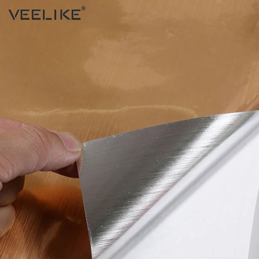 Серебряная Щетка виниловая самоклеящаяся настенная бумага бытовая техника