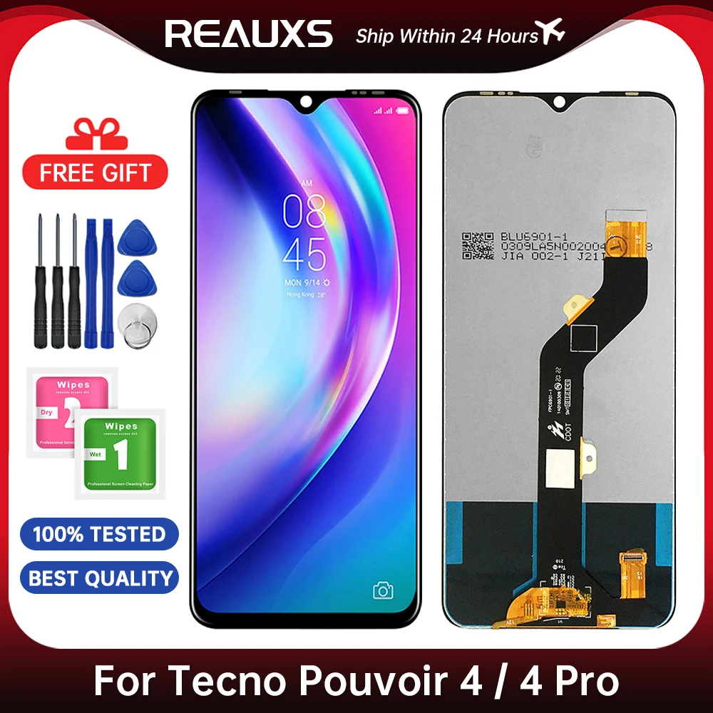 

7,0 "оригинальный для Tecno Power 4 LC7 ЖК-дисплей кодирующий преобразователь сенсорного экрана в сборе Ремонт Запасные части power 4 Pro LC8 LCD