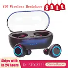 Bluetooth-наушники Y50, TWS, беспроводные наушники, стерео гарнитура, спортивные наушники, микрофон, с зарядным устройством, лидер продаж