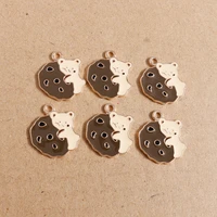 10pcs 2023mm animal charms for jewelry making cartoon enamel bear charms pendants for necklaces earrings keychain diy accessory