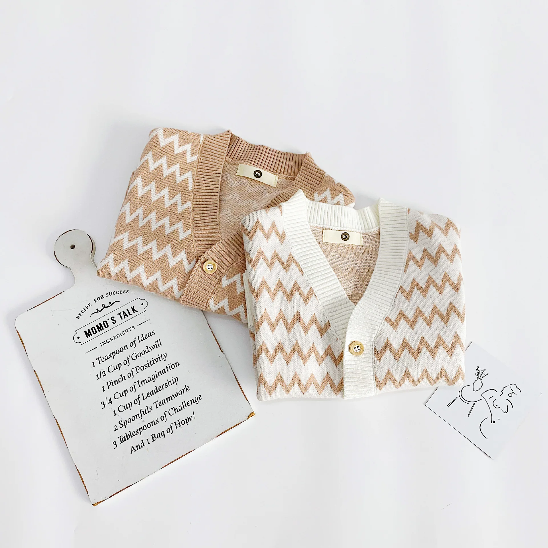 Детская одежда 19 осенний Новый Стильный вязаный кардиган для маленьких