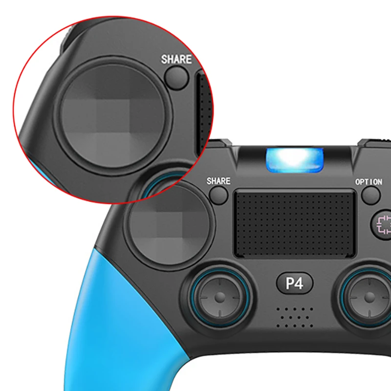 

Wireless Bluetooth 4.0 Gamepad Vibration Press Screen Controller for PS4/PS4 Pro/Tablet/PC/TV Box