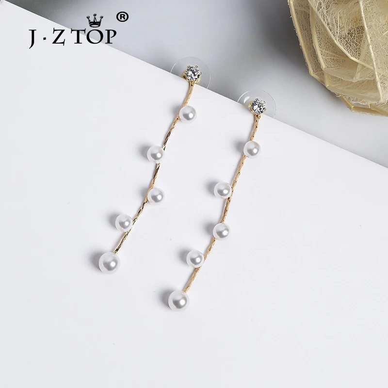 JZTOP новинка хит продаж модное ювелирное изделие имитация жемчуга кисточка серьги