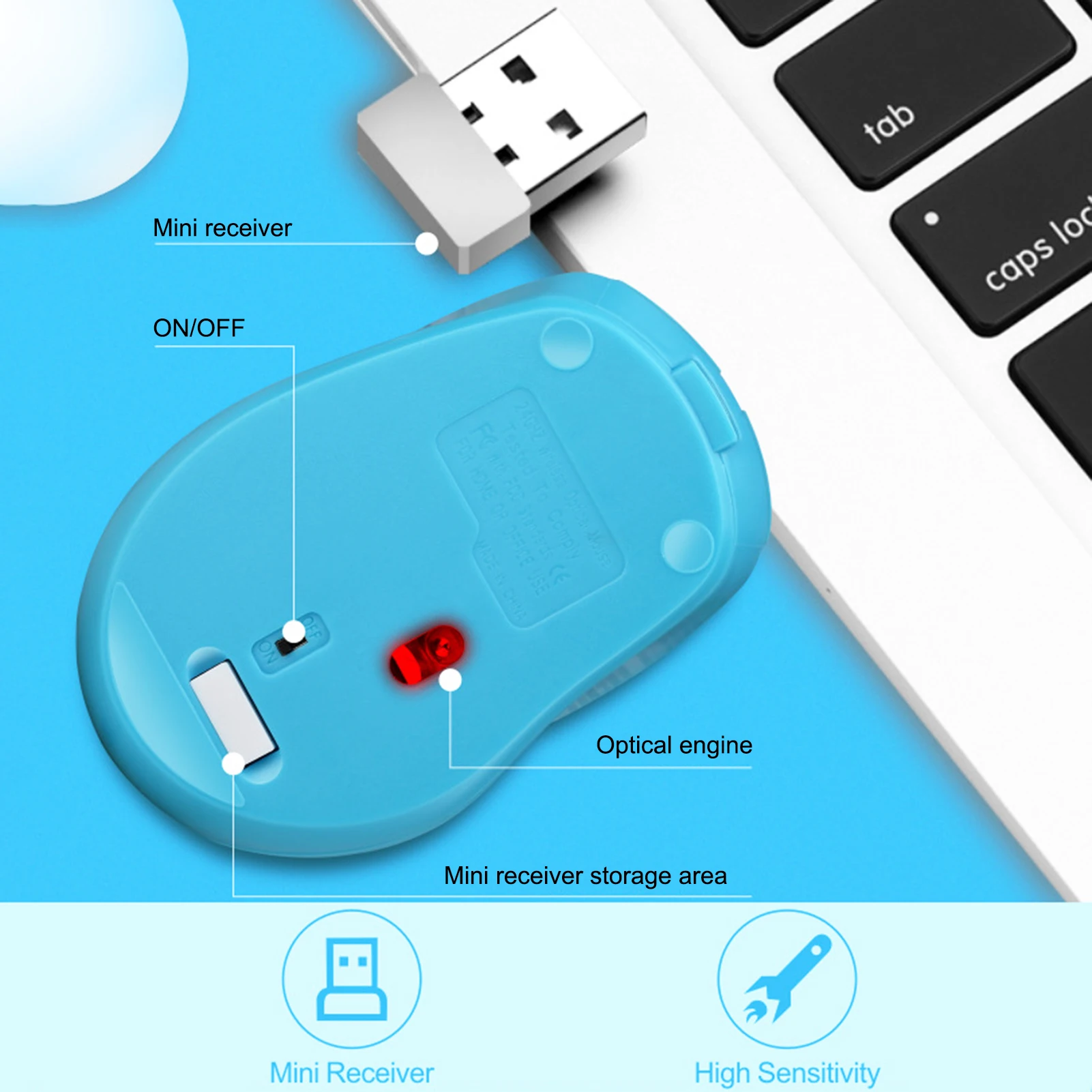 

[Portable Charging Wireless Mouse Desktop Tablet Home Office Computer Accessory