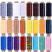 lmdz 24pcs 55yards leathercraft waxed thread practical stitching thread for leather craft diy bookbinding shoe repairing