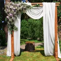 70*550cm/2.3*18ft Fabric Wedding Arch Background Decoration Chiffon Curtain Chiffon Drapery Tulle Curtain Wedding Arch Drapping