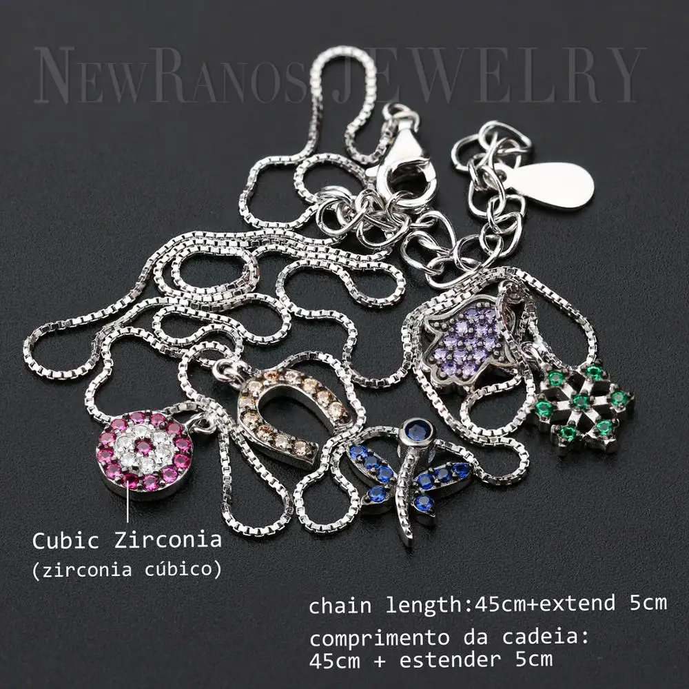 Newranos 925 Sterling Silver statement Choker necklace hand necklaces fashion collar women jewelry Personalized | Украшения и