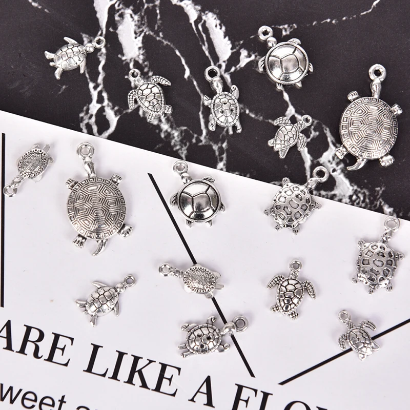 16Pcs/Set Mixed Batch Tibetan Starfish Sea Turtles Tortoise Charm Pendant Jewellery Findings | Украшения и аксессуары