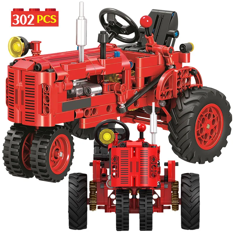 

Creator City Classic Old Fashioned Tractor Car Building Block Technical Walking Tractor Truck Brick Toys for Children