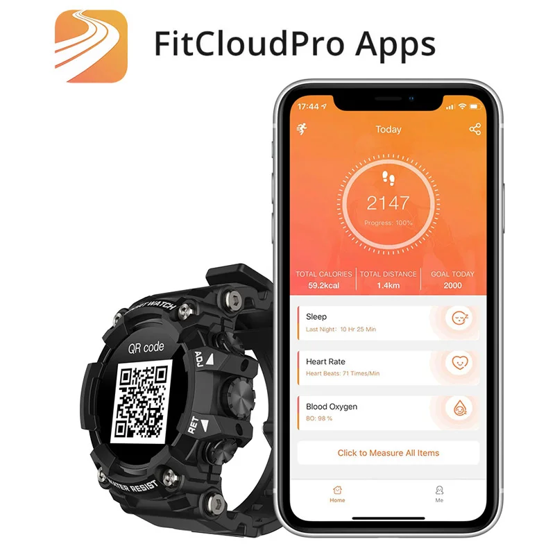 Мужские Водонепроницаемые Смарт-часы с тонометром и круглым экраном |