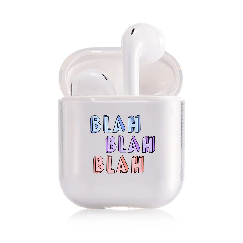 Simple Cute AirPods Case For Apple airpods Case Luxury Cartoon Hard Don't Touch Airpods Case in Bluetooth Earphone Accessories