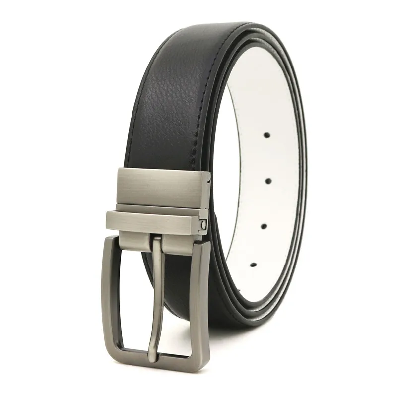 

New Style Men's Rotating Pin Buckle Belt Business Casual Leather Belt