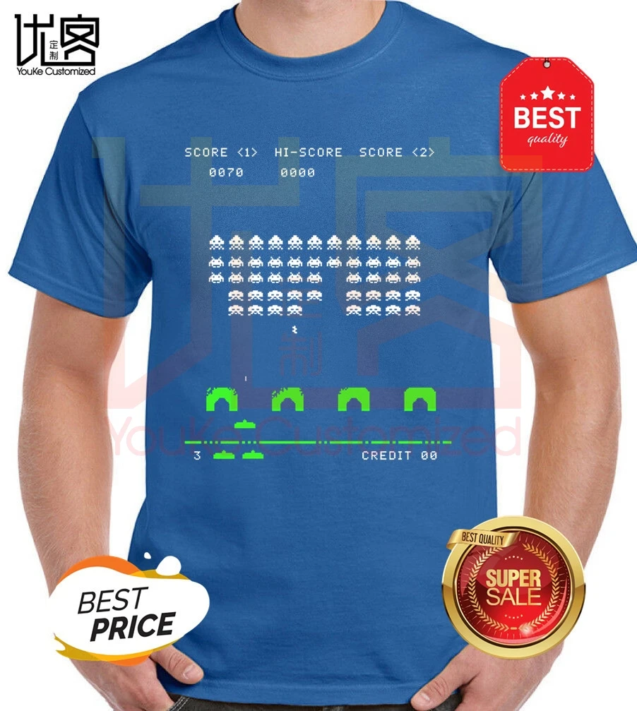 GILDAN 2019 забавная Мужская футболка для геймеров Space Invaders летняя модная | одежда