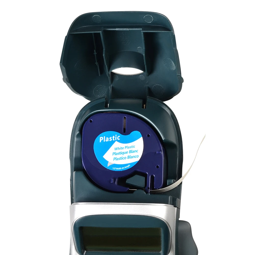 Ярлык кассета для Dymo LetraTag 91200 черный на белом (12 мм x 4 м)|Чернильные картриджи| |