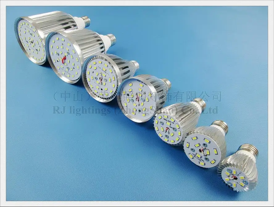 Алюминиевый светодиодный шар SMD5730 глобус светильник 3 Вт 5 7 9 12 15 18 AC85 265V E27 высокое