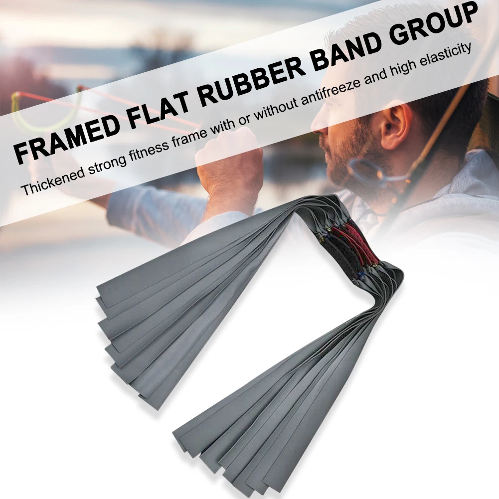 

5pcs Natural Rubber Flat Elastic Band Thickened Slingshot Replacement Strip