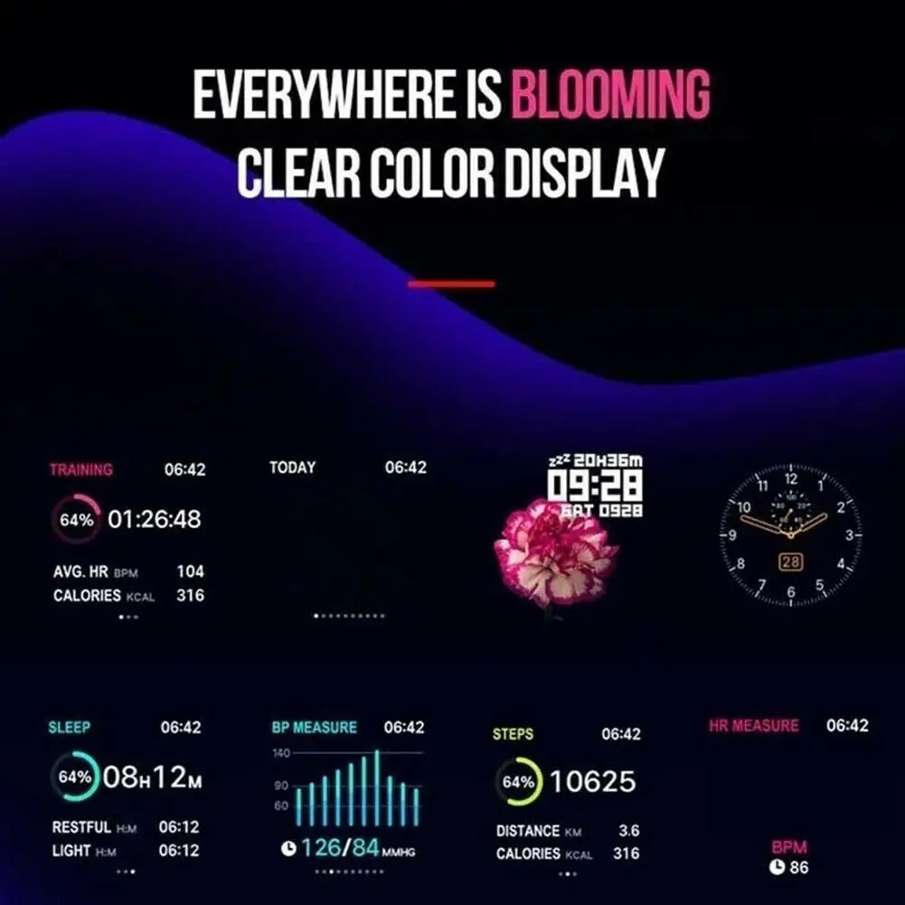 Новые спортивные Смарт-часы IP67 Водонепроницаемый светодиодный цветной экран