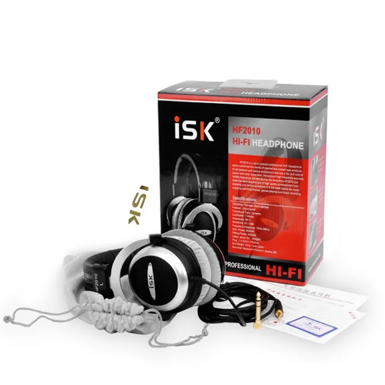 Оригинальные полуоткрытые наушники ISK HF2010 с монитором Hi-Fi стереонаушники