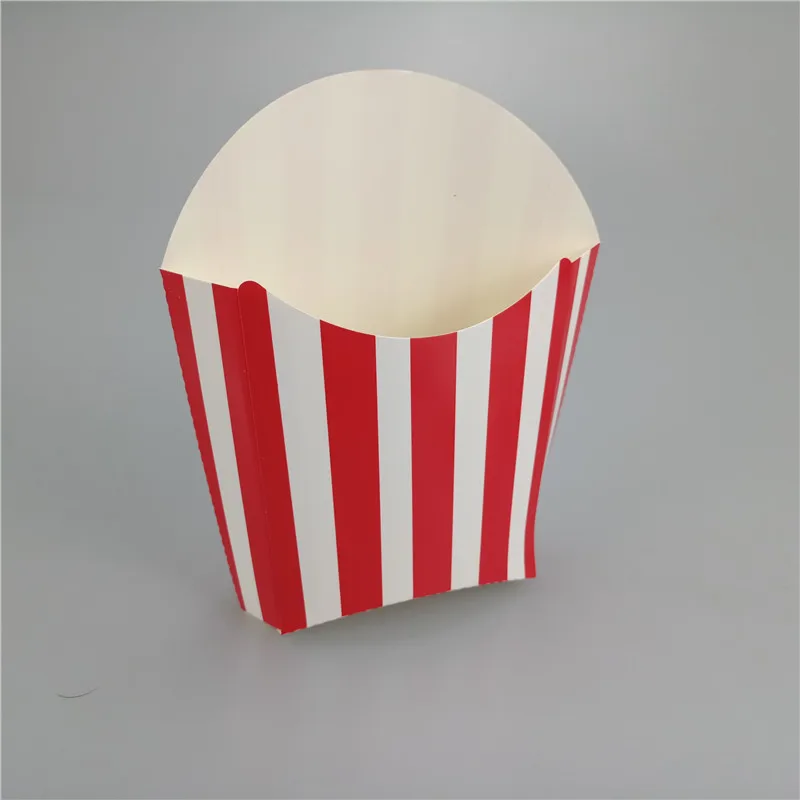 

12PCS Stripe Paper Fries Popcorn Box Candy Dragee Favor Bag Wedding Birthday Party Decoration Packaging Bonbonniere Popcorn Box