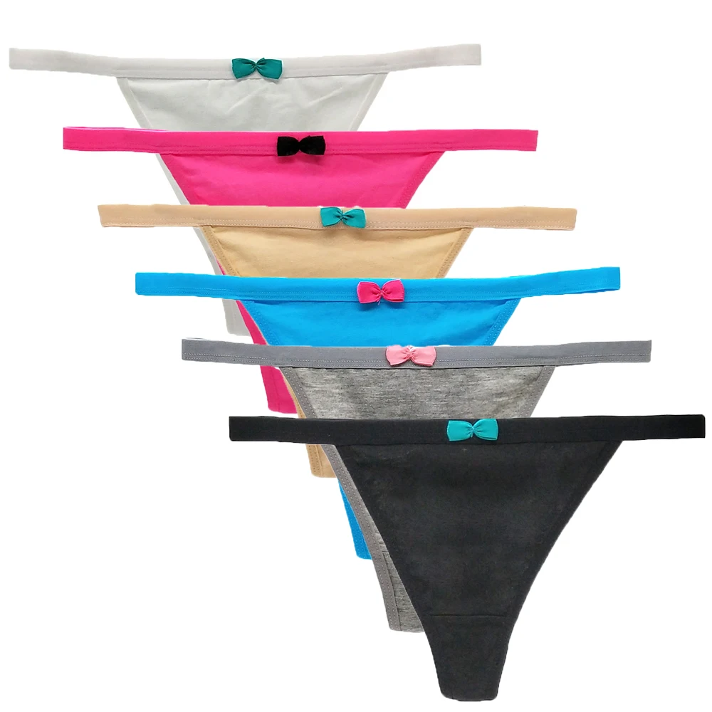 

Thin Strappy Women Thongs and G Strings Plus Size Low Rise Female Tanga Cotton Bikini Underwear Solid Color Panties