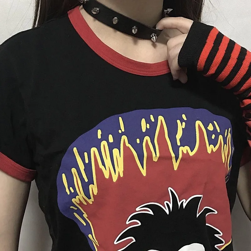 Девочка мягкие перчатки Хараджуку с открытыми пальцами рукава для мужчин и женщин, вязаные полосатые ложные на весну и лето.