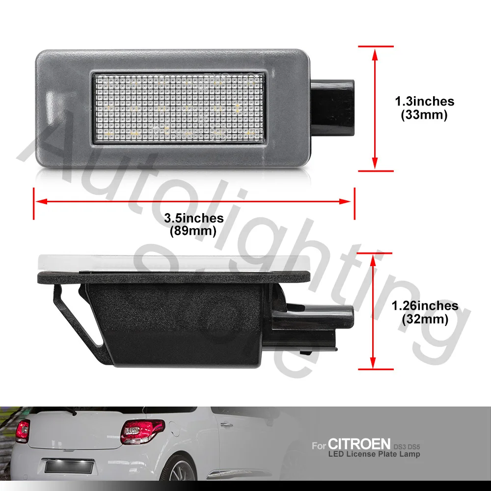 2 шт. светильник Ки для номерного знака Peugeot 207 CC 208 2008 308 3008 508 MK2 Citroen C4 C5 III подсветка