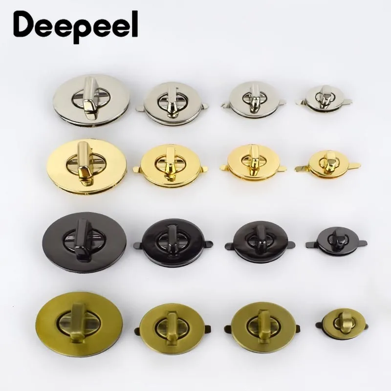 Deepeel 2 набора металлические поворотные замки для сумок застежка сумочки пряжки