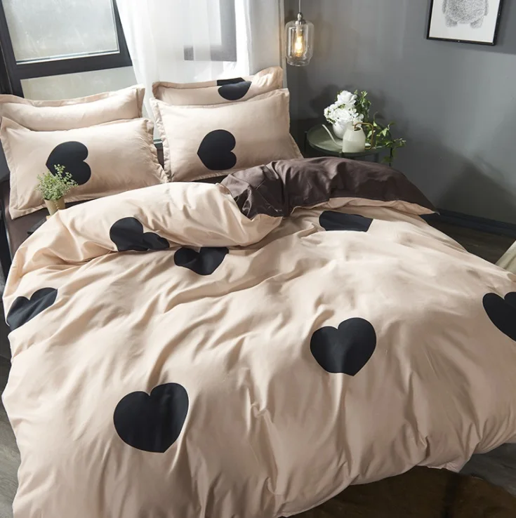 Однотонный Комплект постельного белья с принтом домашний комплект высокого