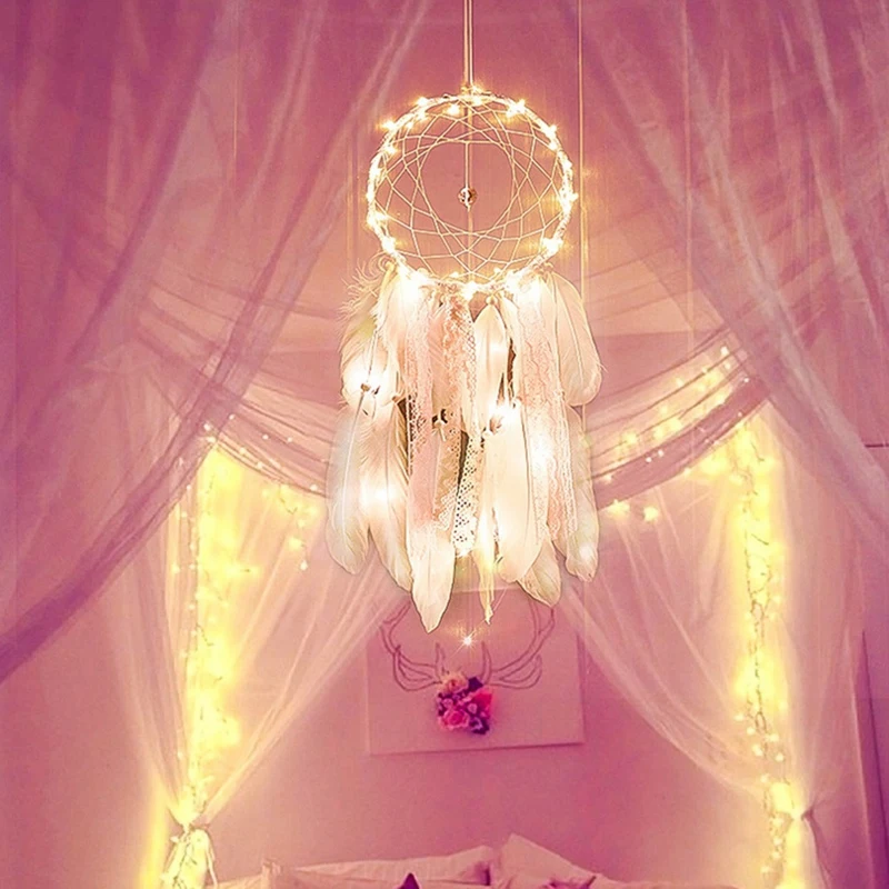 

Dream Catcher for Girls, Home Dormitory Decoration, Night Light Dream Catcher, Dream Catcher for Friends