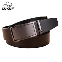cukup top quality cow genuine leather belt automatic buckle male design luxury formal accessories waistband belts for men nck112