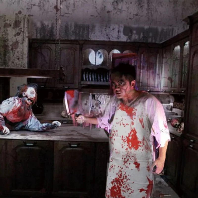 1 шт. ужас Хэллоуин кровавый фартук украшения крови окрашенные фартуки костюм для