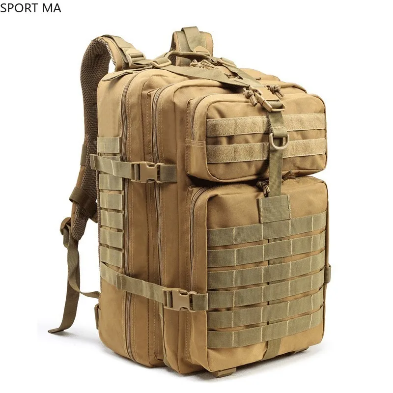 

45L Waterproof Army Tactical Backpack Molle Military Bug Out Bag Assault For Man Hunting Travel Hiking Backpack Outdoor Rucksack