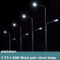 miniature 175 1200 metal pole street lamp sand table model traffic material 3v luminescent street lamp model 4pcsbag