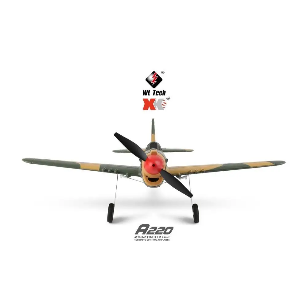 WLtoys Xk A220 P40 4ch 6g/3d Modle Stunt Plane Six Axis Stability Remote  Control  Airplane Electric Rc Aircraft Outdoor Toy enlarge