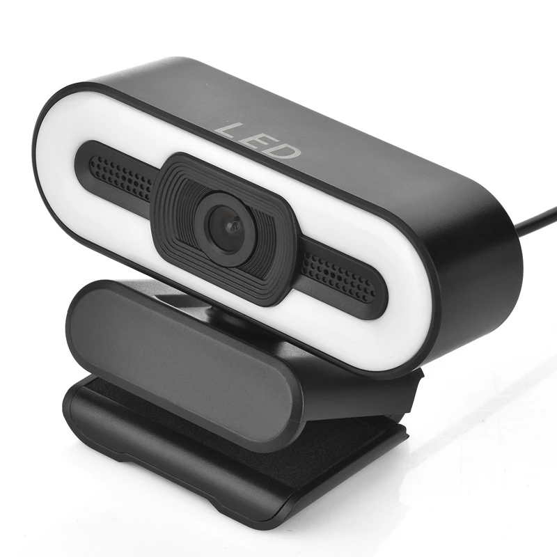 

A55 Computer Camera 1080P Home Office Built-in Microphone for Live Teaching USB Webcam with LED Fill Light