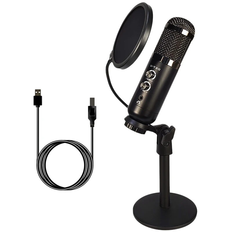 

Конденсаторный микрофон U730, с Bluetooth-микрофоном для подкастинга, для трансляции, караоке, подкастов, микрофон для прямой трансляции
