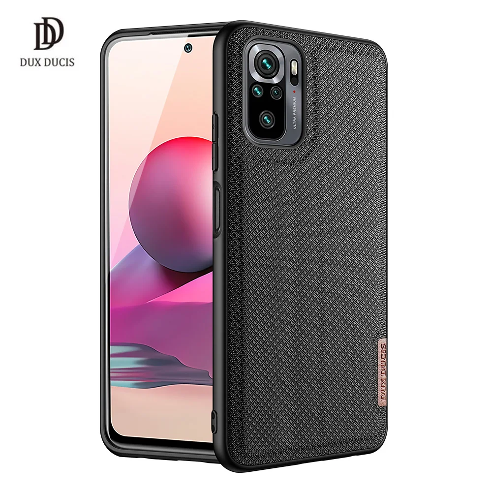 

DUX DUCIS Fino Series Case For XIAOMI Redmi Note 10S Case Woven Fabric Protecting Case Anti-Shock Non-Slip Original Slim Design