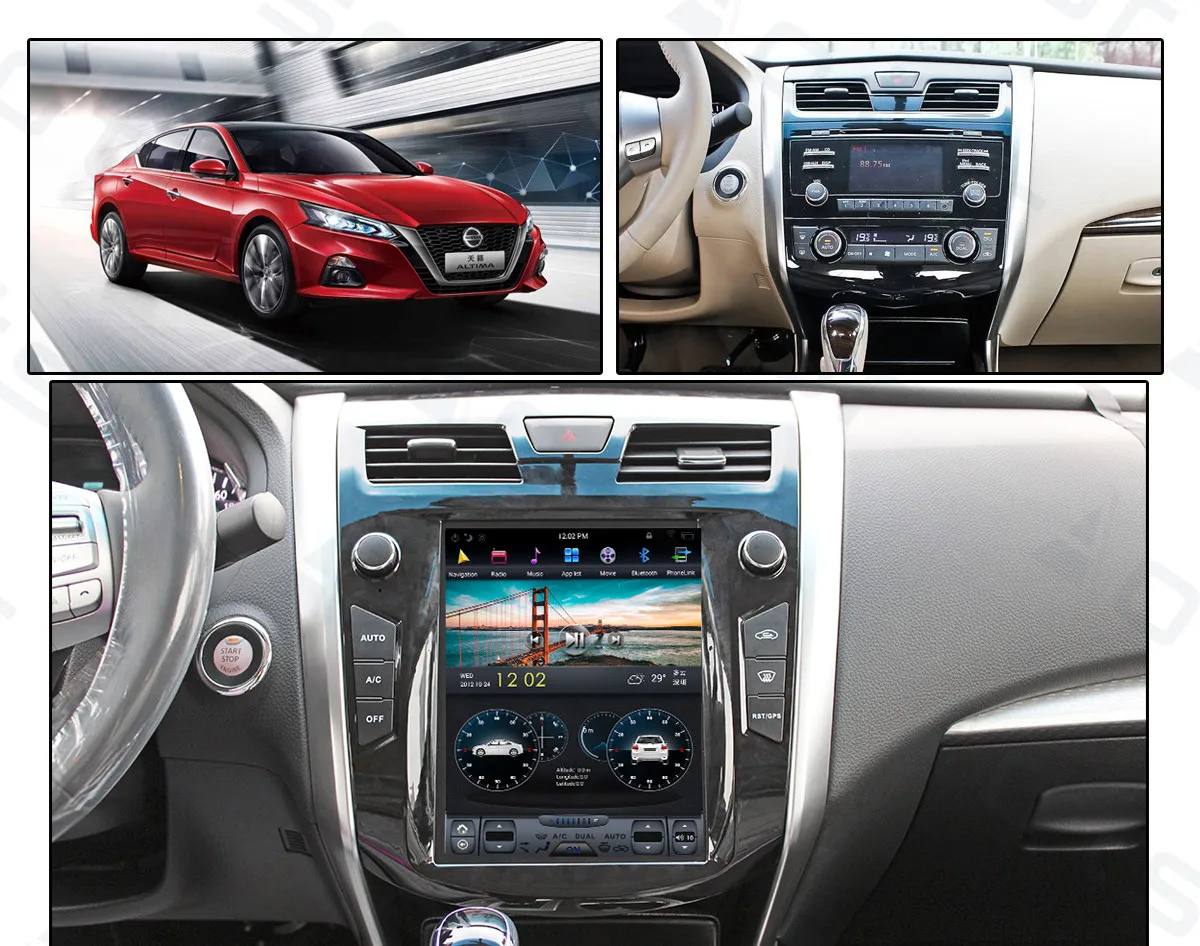 Автомобильный мультимедийный плеер Android 9 0 128G PX6 Tesla Styel для Nissan Teana Altima 2012-2017 с