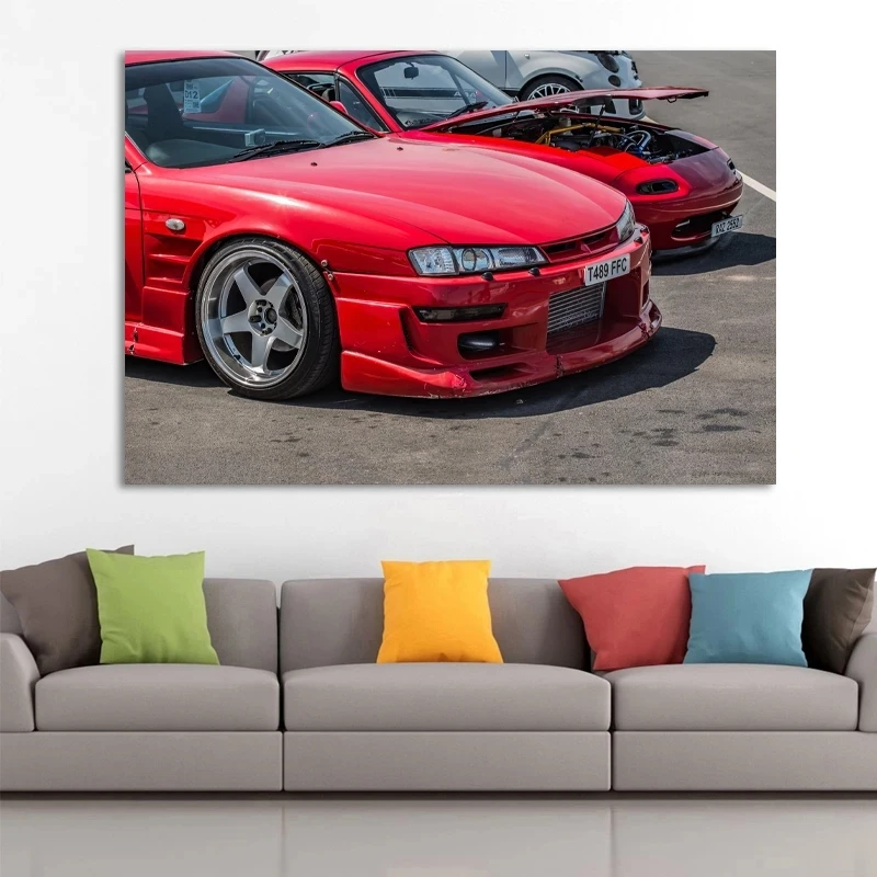 

JDM Japanese Sports Cars Nissan Silvia S14 Mazda MX-5 Posters Canvas Printed Wall Art For Home Decor Living Room Decorations