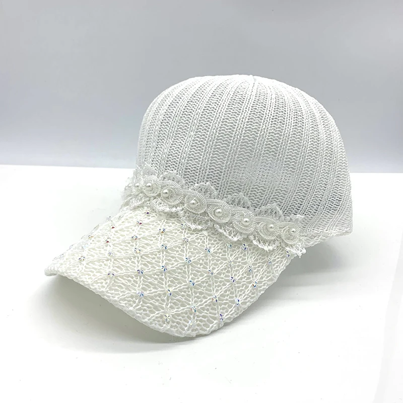 Бейсбольная кепка со стразами винтажная роскошная женская бейсболка с сеткой в