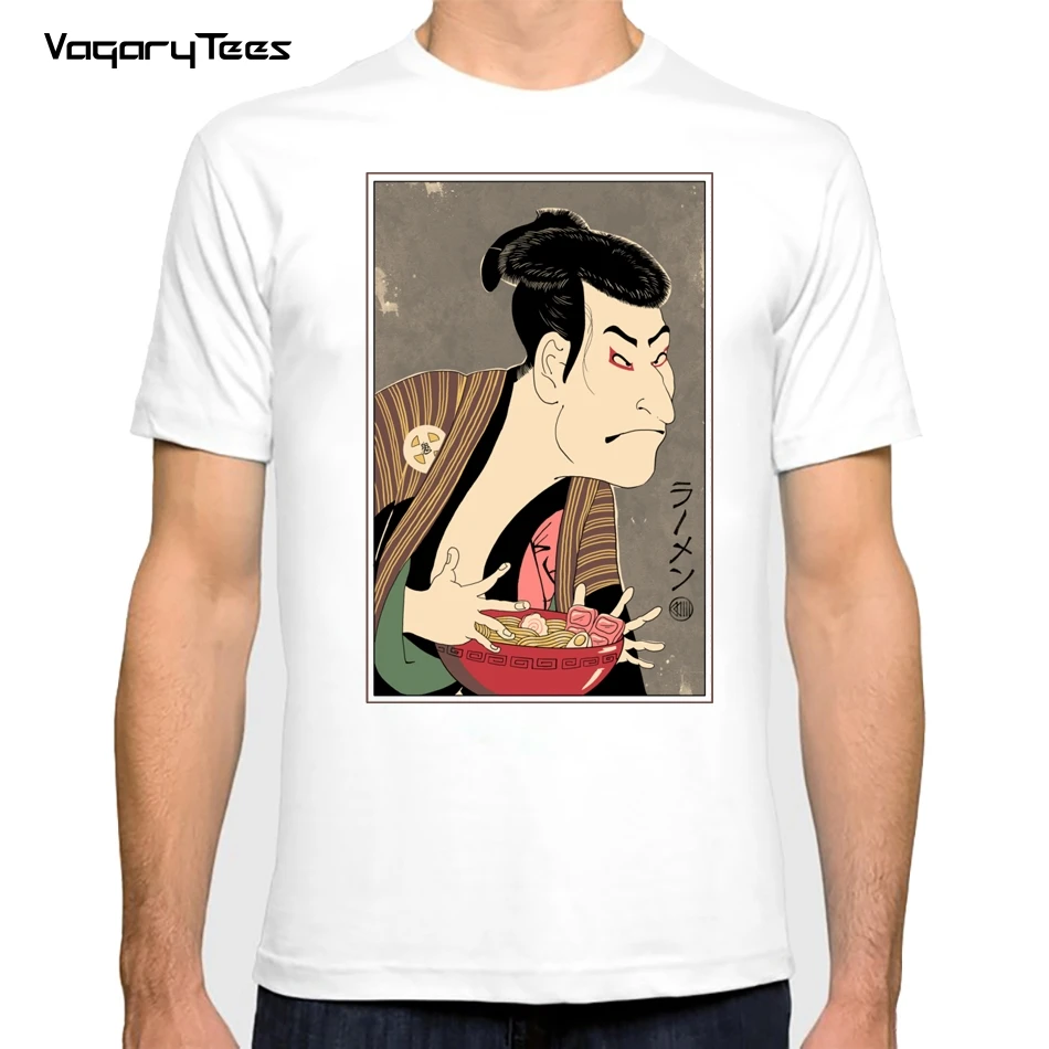 

Art Painting Style Japanese Men Ramen Ukiyo-e print Tee Shirt Top Harajuku Manga Men Hip Hop unisex streetwear T Shirt