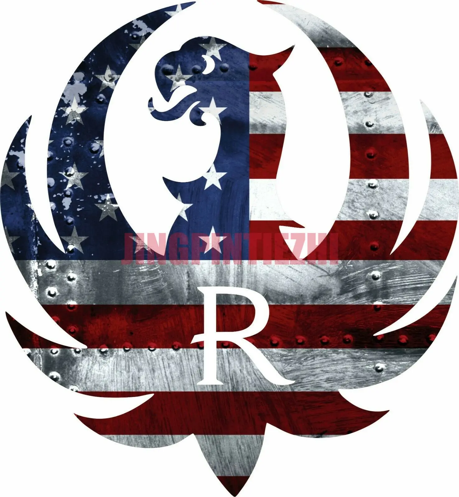 

Car Stickers New Ruger with American USA Flag Gun Rights Tool Box Bumper Sticker Vinyl Decal Racing Helmet Motorcycle Stickers