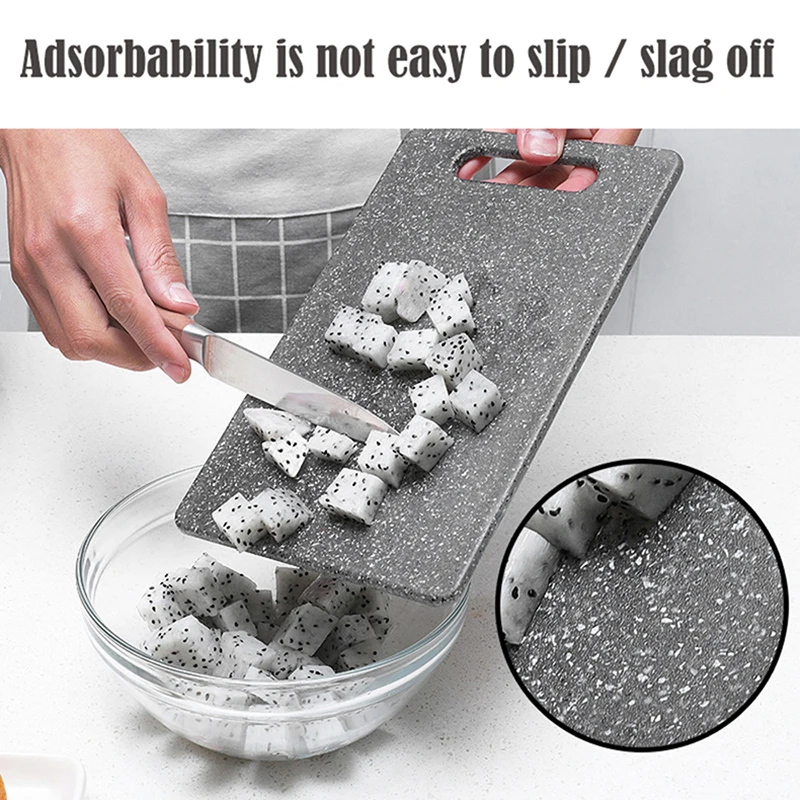 Пластиковая разделочная доска с мраморным дизайном нескользящая кухонная из