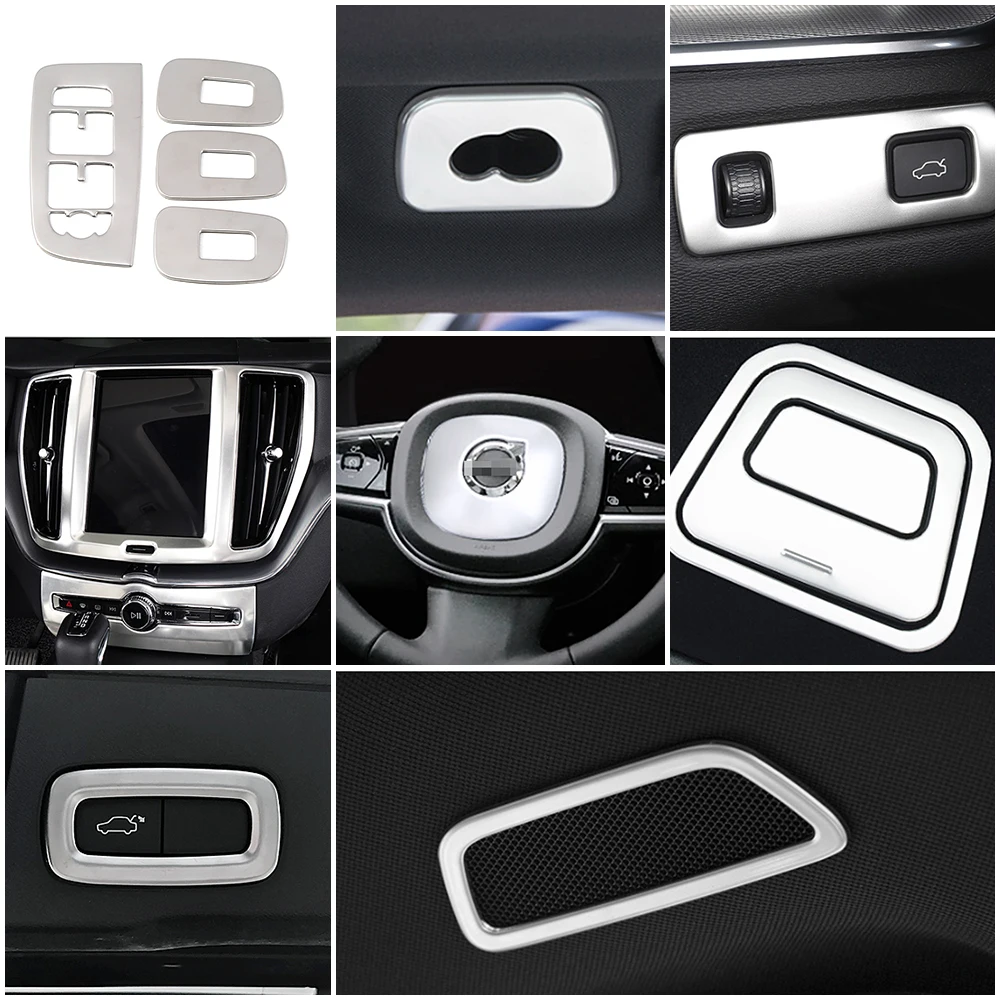 

Центральная консоль для Volvo XC60 2018-2022, задний багажник, передняя фара, стеклоподъемник, переключатель, панель, крыша, крючок, рамка, отделка