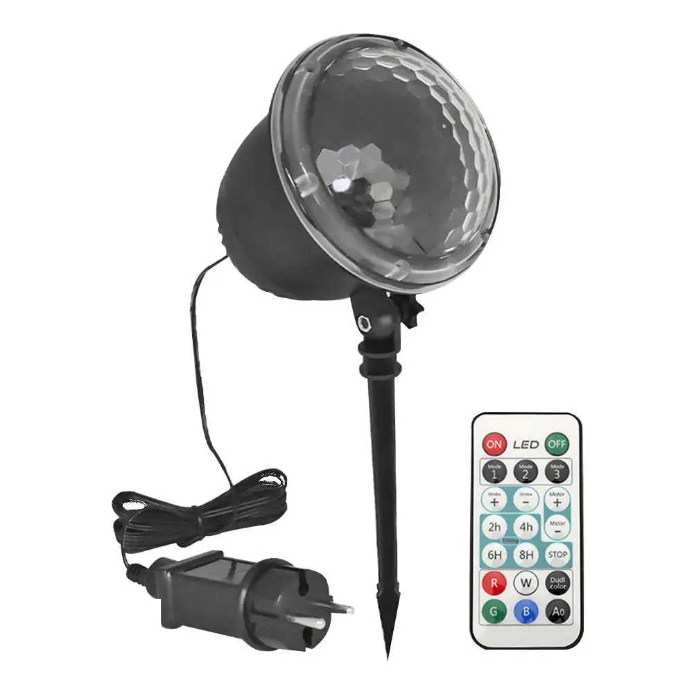 

100-240V 7.5W Christmas Projection Spotlight Outdoor Garden Lawn Landscape Festival LED Lamp RF433 Remote Control 170x120x120 mm