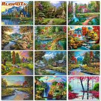 ruopoty diy painting by numbers kit landscape painting wall art picture on canvas painting for home decoration unique gift